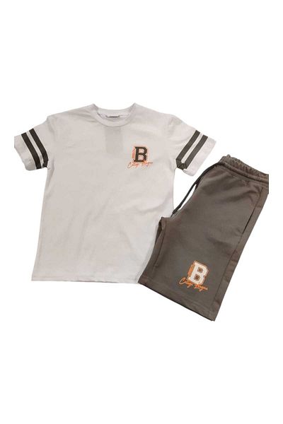 Mışıl Kids Boy's Brooklyn College League Print Capris Suit