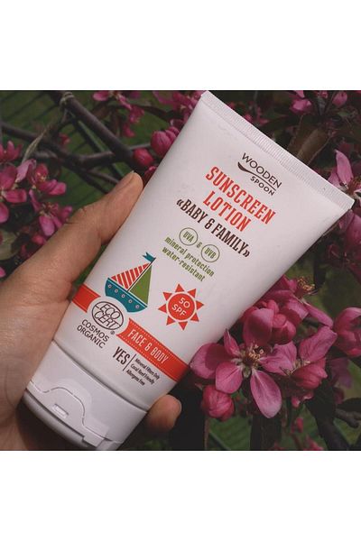 Wooden Spoon Sunscreen body lotion in a tube Baby &amp; Family SPF 50 WoodenSpoon 150ml