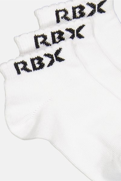 RBX Toddlers Girl 5 Pairs Brand Logo Ankle Socks, White