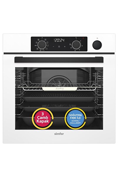 Simfer 11 Fonksiyon Steam Master Beyaz 3'lü Ankastre Set ( Fırın + Ocak + Davlumbaz)
