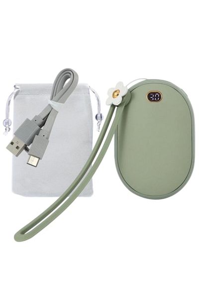 İdeas4comfort Ideas4Comfort Hand Warmer Powerbank 10000mAh, USB Charging, Two Heating Levels 45°C and 55°C, Gree