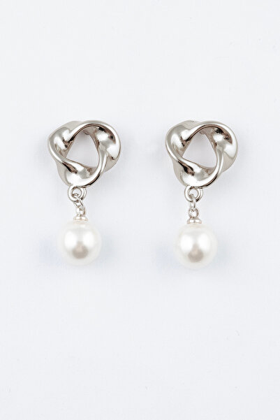 Sortie Aksesuar İncili Burgu Çivili Paslanmaz Çelik Küpe 003