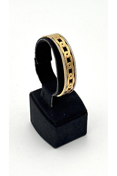 ELİOSA سوار بمشبك من الفولاذ السميك غير القابل للتلطيخ بتفاصيل حجر ذهبي