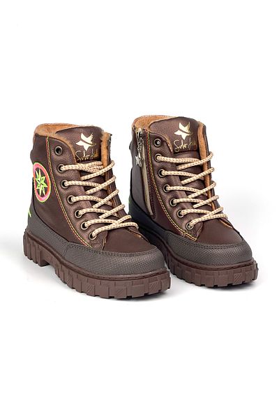 KAJILA Boy's Brown Fur Thermo Sole Water Cold Resistant Daily Comfortable Boots