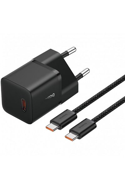 Baseus Baseus GaN5 P10110900113-00 USB-C Cable Charger, 20W, 3A, 1 x USB-C (Black)