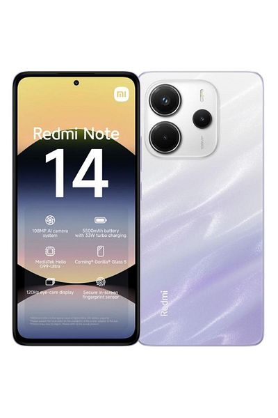Xiaomi Redmi Note 14 4G Smartphone, Mediatek G99, 6.67" AMOLED, 6GB/128GB, Triple Camera, Violet