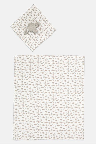 Snuggle Tots Elephant Comforter And Blanket, Multicolor