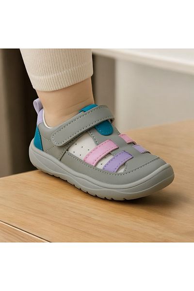 JOJO KIDS Female Child Inside Outside Genuine Leather Orthopedic Closed Sandals , Back Support Shoes