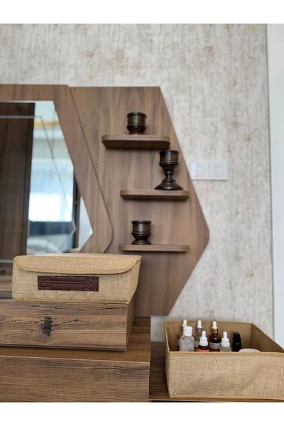 Eyfe Home 3 Pieces Jute Cabinet Drawer Organizer Storage Box Organizer