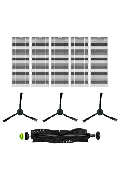 Parmis Perie principală pentru aspirator robot compatibil 360 S10, filtru Hepa 5 bucăți, perie laterală 3 bucăți