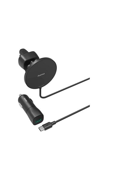 Hama Hama MagCharge Car FC15 201697 wireless car charger, 15W (Black)