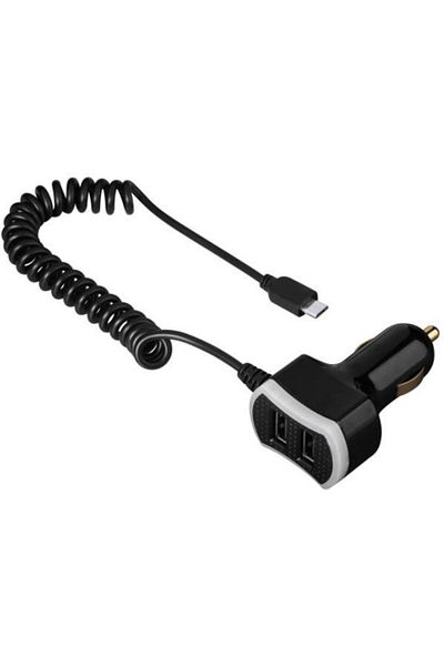 Hama Incarcator Auto Hama Triple Power 14154, 2x USB, microUSB, 7.2A, Universal (Negru)