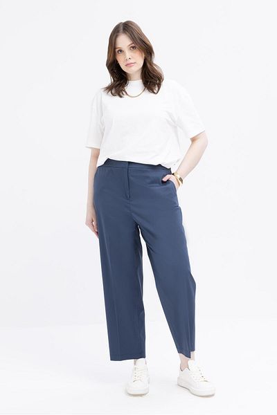 ALLDAY Indigo-Waist Elastic Plus Size Lycra Carrot Pants
