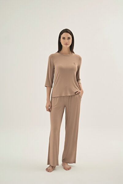 Sevim 16869 Women's Embroidered Pajama Set