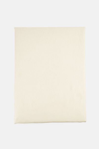 COTTON HOME 3Pc Single Solid Fitted Sheet, Ivory