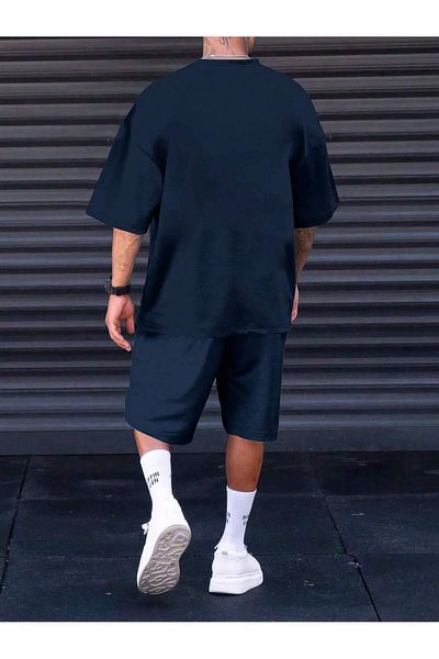 LUNAVISTA Short Sleeve Round Neck T-Shirt and Shorts Set for Men Casual Travel