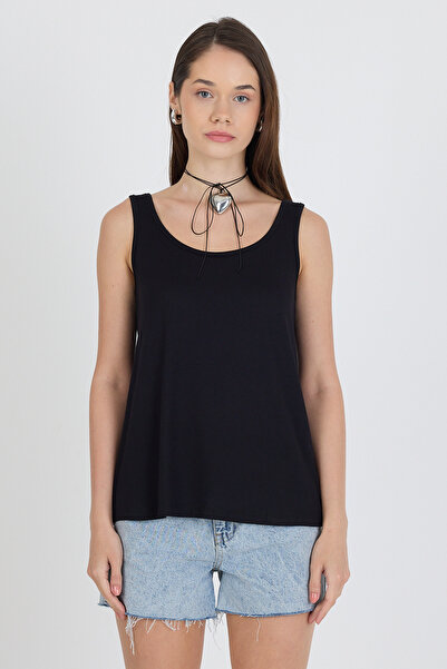 Rodi Black Regular Summer Women's Undershirt with Strap 2934