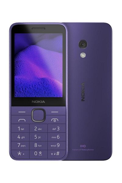 Nokia 235 4G (2024) Dual SIM Feature Phone, 2.8" TFT LCD, 2MP Camera, Purple