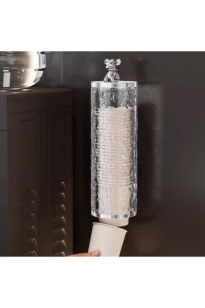 SUNUP Sn-27110 Self Adhesive Plastic - Cardboard Cup Dispenser