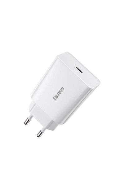 Baseus Baseus mains charger, Speed ​​Mini, USB-C, PD, 3A, 20W (White)