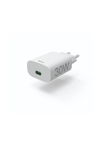 Hama HAMA 188335 mains charger, USB Type-C, PD, 30W (White)