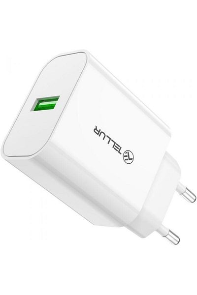 TELLUR Tellur mains charger, USB-A, QC3.0, 18W (White)