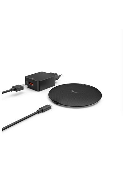 Hama Wireless charger HAMA QI-FC15 Metal 201687, QI, 15W (Black)