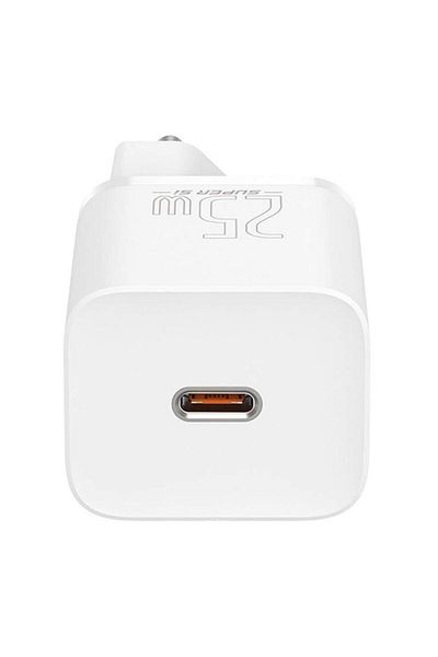 Baseus Baseus Super Si mains charger, 25W, USB Type-C, 5V/3A (White)