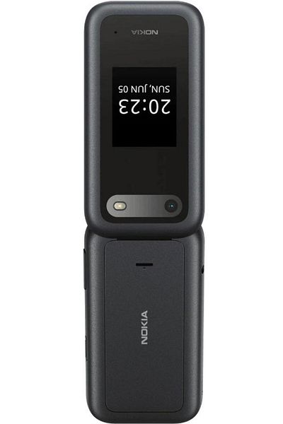 Nokia 2660 Flip Phone, Dual SIM, 4G, Large Keys & Display, Emergency Button, Black