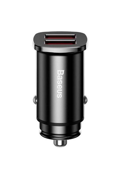 Baseus Baseus CCALL-DS01 Metal Car Charger, 2 x USB, 30W, QC3.0 (Black)