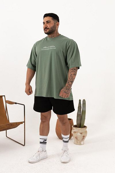QUİCKPREP Timeless Waves Λευκό μπλουζάκι Oversize – Ανδρικό Casual και Streetwear Μόδα 100% βαμβάκι