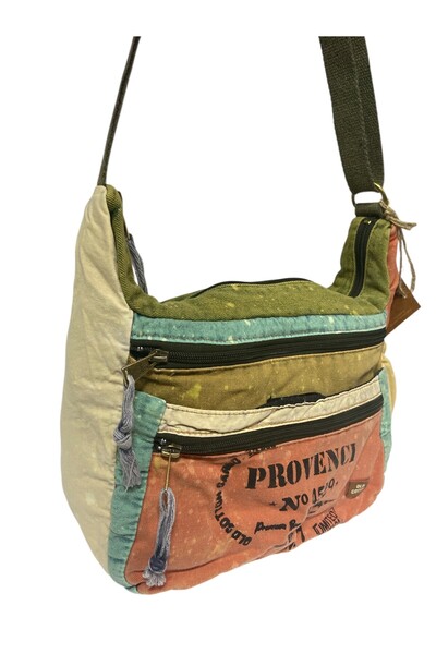 Old Cotton Quality Vintage Antique Casual Travel School Messenger Bag 28 cm X 26 cm