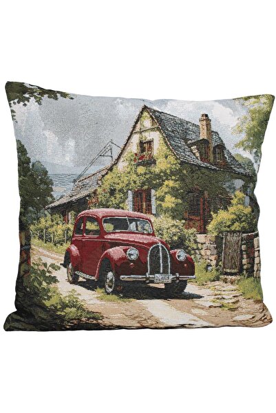 Believe بريندون جاكارلي منسوجة جدارية مزخرفة باللون الأحمر للسيارة KIRLENT 45*45