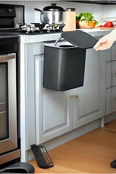 isometric Asmalı Kapaklı Çöp Kovası 15 Litre