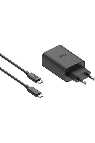 Motorola Incarcator retea Motorola TurboPower 68 GaN w/ 6.5A, USB-C cable, Negru