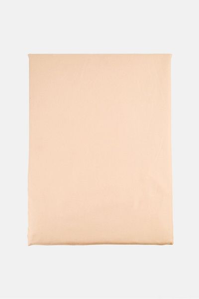COTTON HOME 3 Pieces Plain Fitted Sheet With Pillow Case Set, Tan