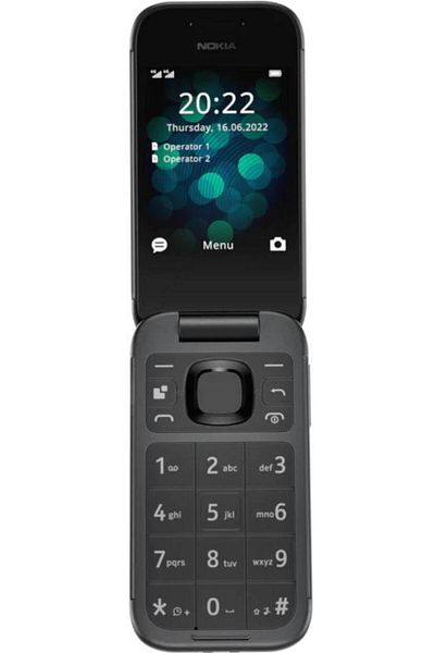 Nokia 2660 Flip Phone, Dual SIM, 4G, Large Keys & Display, Emergency Button, Black