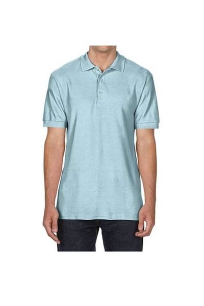 OEM Tricou polo bărbătesc, material bumbac, cyan deschis, mărimea L