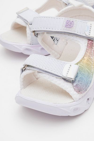 mnpc Girl's White Lighted Anatomical Lightweight Daily Sandals