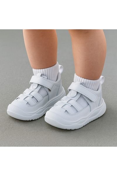 JOJO KIDS Unisex Children's Inner and Outer Genuine Leather Orthopedic Closed Sandals, Rear Support Shoes