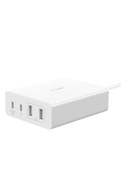 Belkin Incarcator retea BELKIN WCH010vfWH, 2xUSB-C 65W, 2xUSB-A 12W, Power Delivery (PD) 108W (Alb)