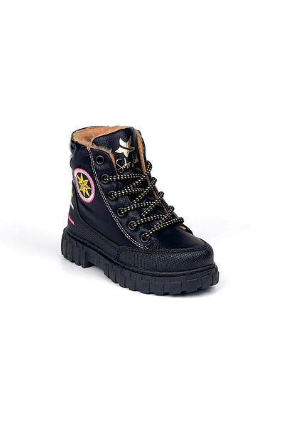 KAJILA Girl's Black Fur Inside Thermo Sole Water Cold Resistant Daily Comfortable Boots