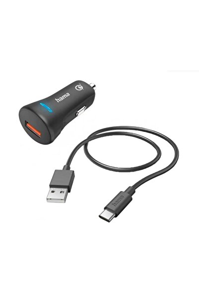 Hama Hama 201615 car charger, USB-C, 19.5W, 1.5m (Black)
