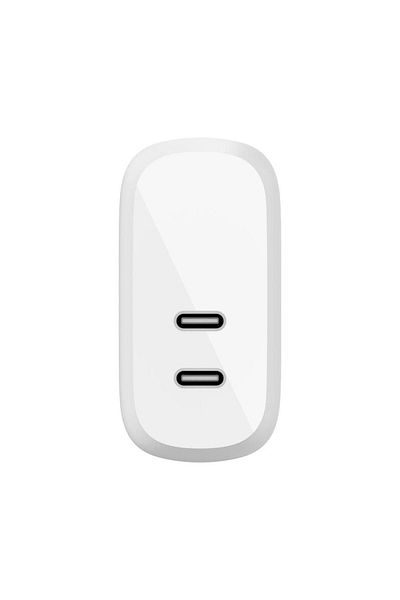 Belkin Incarcator retea Belkin WCB006vfWH, Dual USB-C, PD, 40W (2x20W) (Alb)