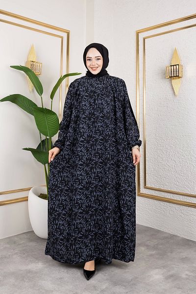 Moda MSK Stylish and Comfortable Robe Plus Size Viscose Mother Dress Gray