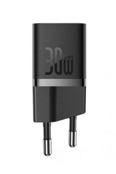 Baseus Incarcator Retea Baseus GaN5S, Cablu USB-C, 30 W, 3 A (Negru)