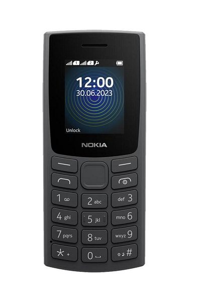 Nokia 110 (2023) Dual SIM, Black - Long Battery, FM Radio, MicroSD upto 32GB