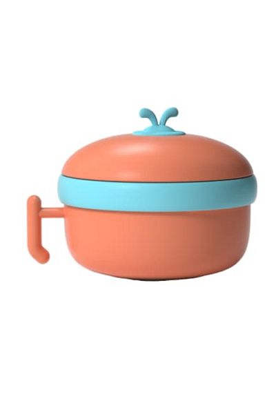 İdeas4comfort Baby food bowl 3 casseroles in 1, 400 ml, made of BPA-free food-grade plastic and 316 stainless steel, bowl