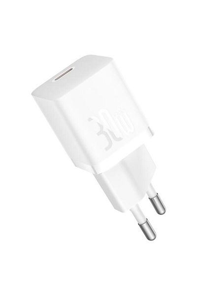 Baseus Baseus GaN5S USB-C Network Charger, 30 W, 3 A, USB-C, USB-C Cable (White)