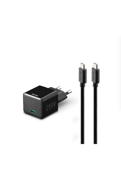 Hama Hama 86404 Charger, USB-C PD, 1.5 m, 25W (Black)